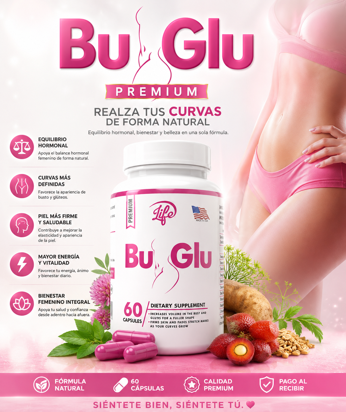 BU GLU™ PREMIUM Curvas Más Definidas, Confianza Más Grande