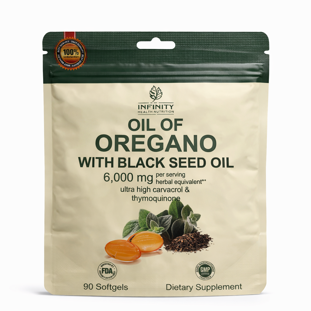 Aceite de Orégano + Semilla Negra 6000 mg x 90 Softgel - Aprobado por la FDA
