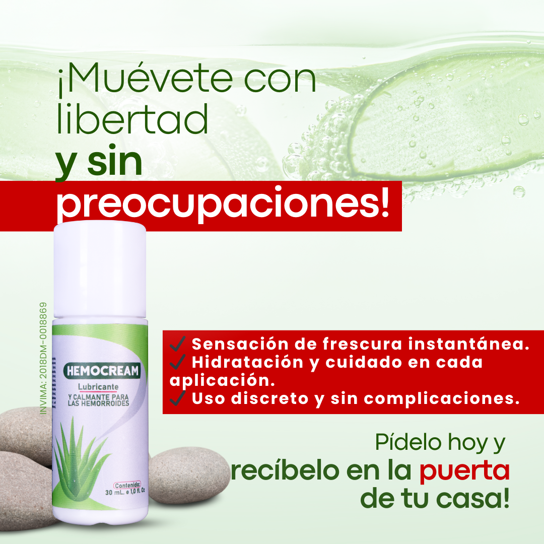 Hemocream – Fórmula Validada Médicamente, el Lubricante y Calmante Nº1 para Hemorroides