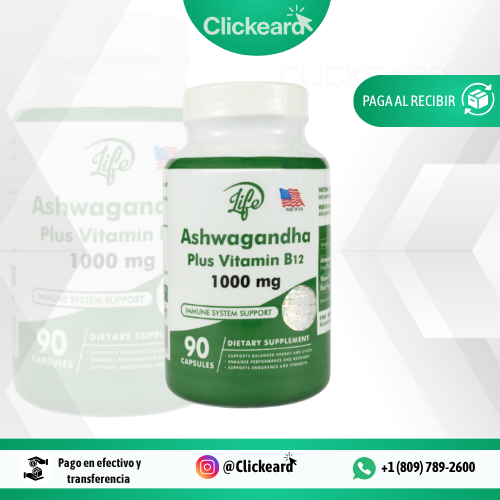 ASHWAGANDHA + B12 X 90 CAPSULAS (Para 3 meses) 🌿