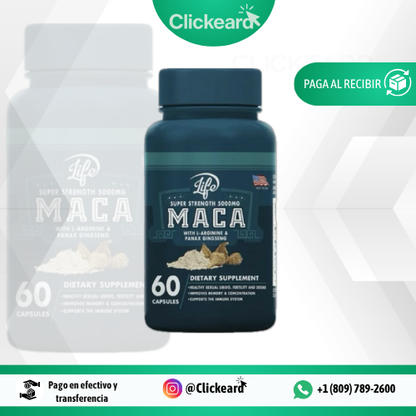 MACA 60 CÁPSULAS - Virilidad natural, potencia real