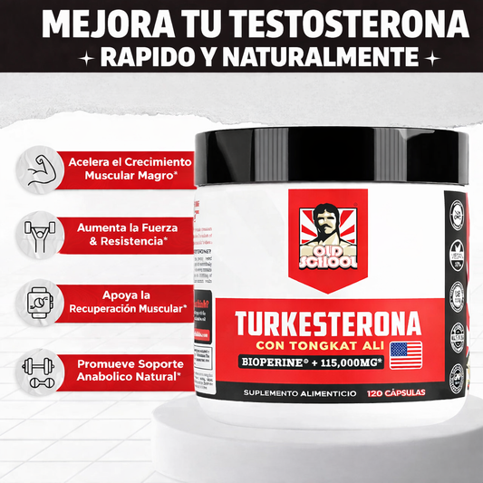 TURKESTERONA + TONGKAT ALI - (120 CÁPSULAS) 100% ORIGINAL