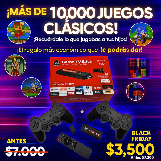 BLACK FRIDAY – ¡Más de 10,000 juegos retro en tu TV! CONSOLA GAME & TV STICK 5G HDMI 8K