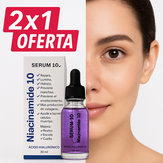 Sérum Niacinamida 10% + Ácido Hialurónico – El secreto de una piel uniforme y radiante