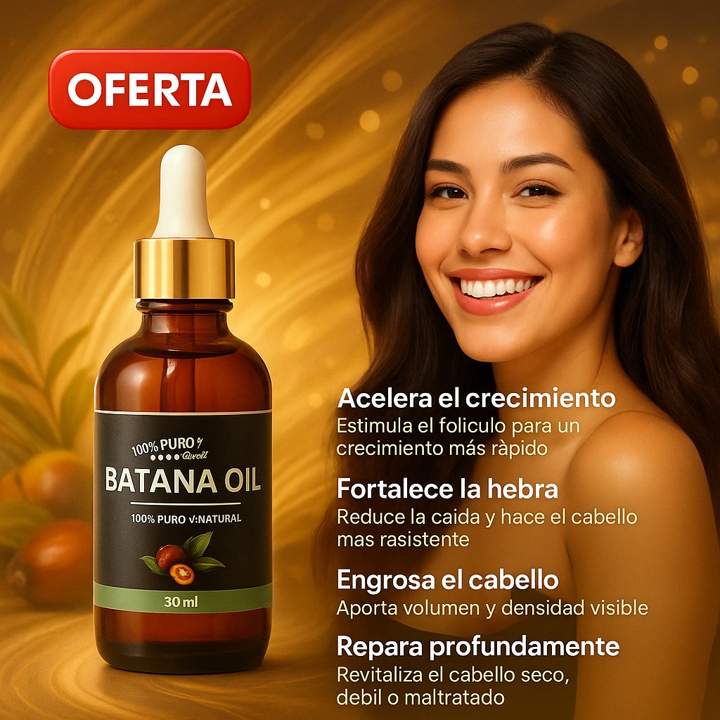 Aceite de Batana Oil 30 ml – Recupera el brillo, fuerza y vitalidad de tu cabello