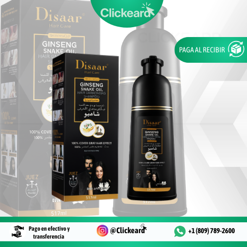 🌟 Shampoo Anti-Cana Negro con Colágeno y Aceite de Argán ¡Despídete de las canas y devuelve la vitalidad a tu cabello!