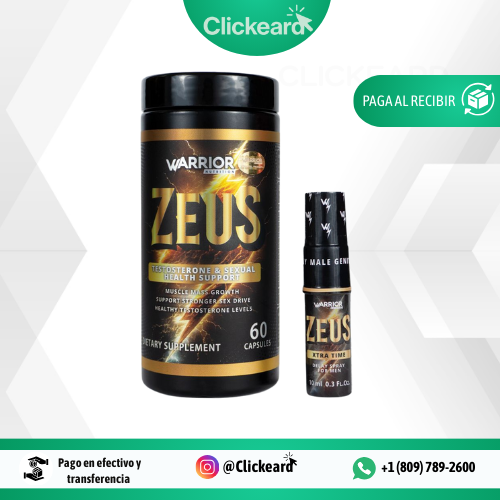🔥 ZEUS Combo Power: Suplemento Natural + Spray Gratis ¡Energía y Tiempo Extra! 🔥