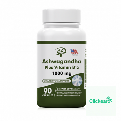 ASHWAGANDHA + B12 X 90 CAPSULAS (Para 3 meses) 🌿