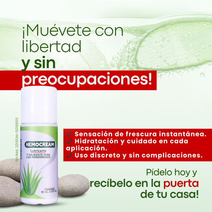 Hemocream – Fórmula Validada Médicamente, el Lubricante y Calmante Nº1 para Hemorroides